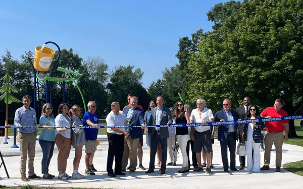 splash pad ribbon cutting