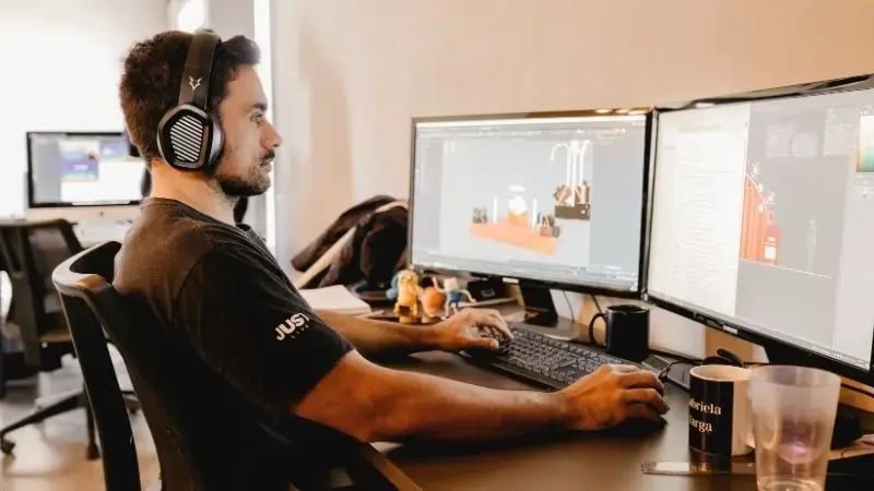 Person working on computer