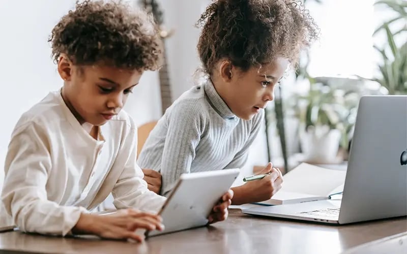 Kids on devices