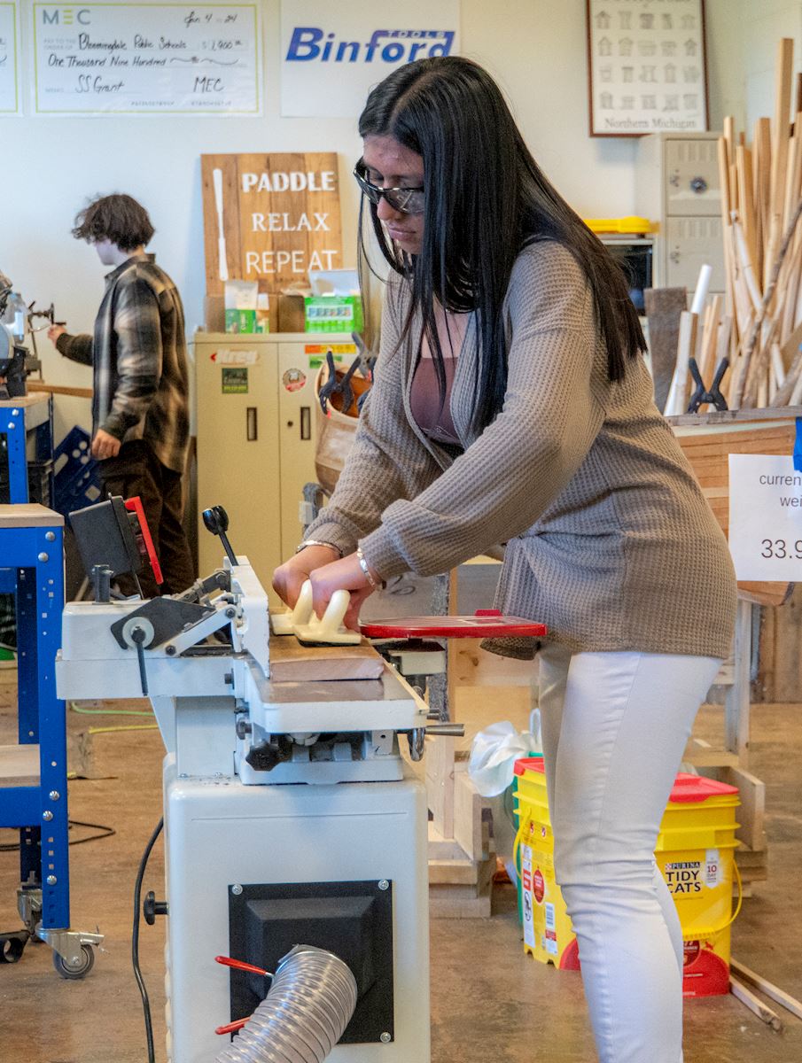 student working
