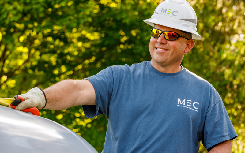 MEC employee smiling