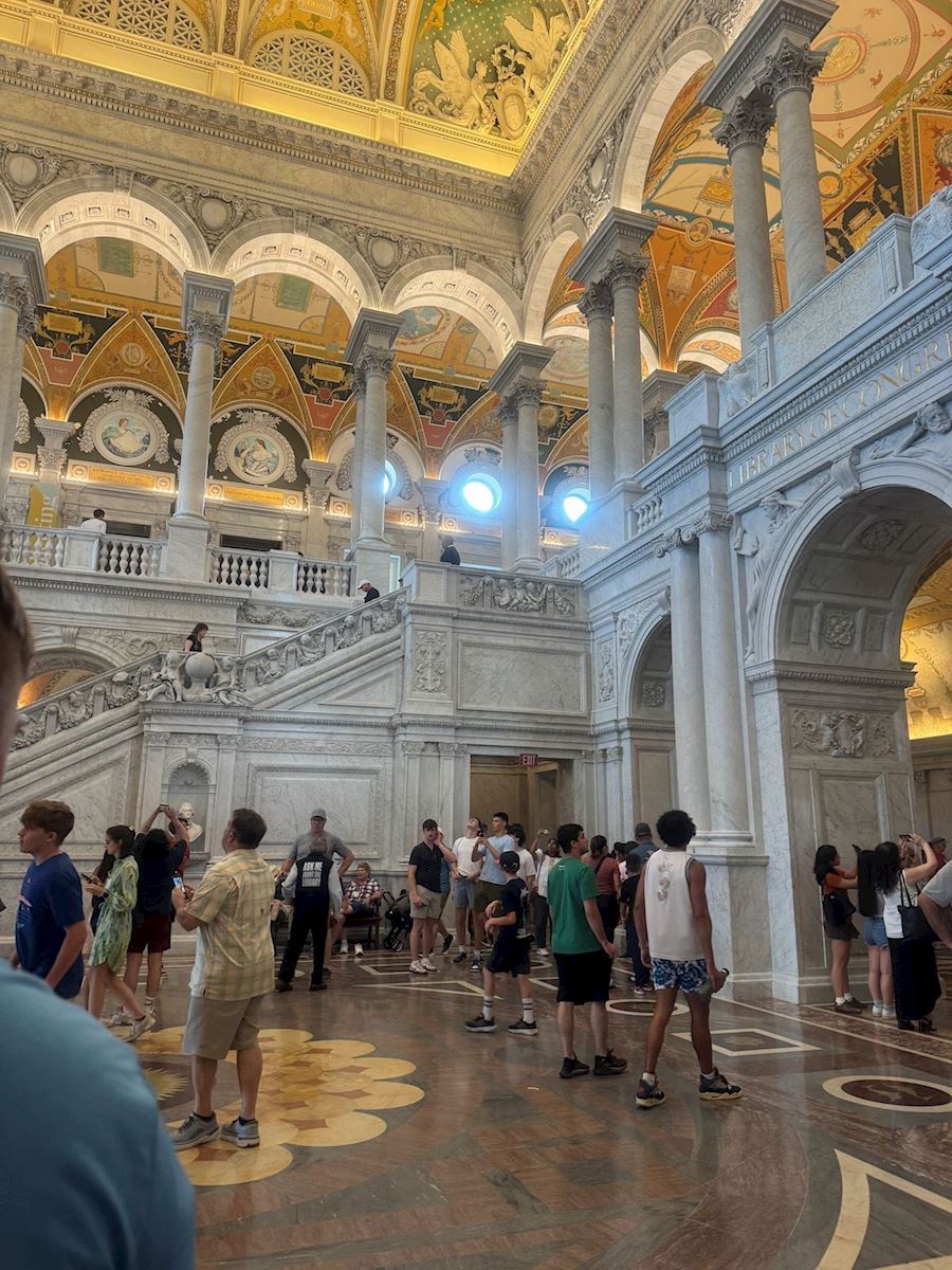 Photo of students in a building