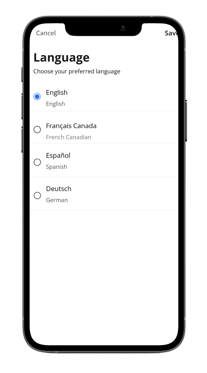 change language