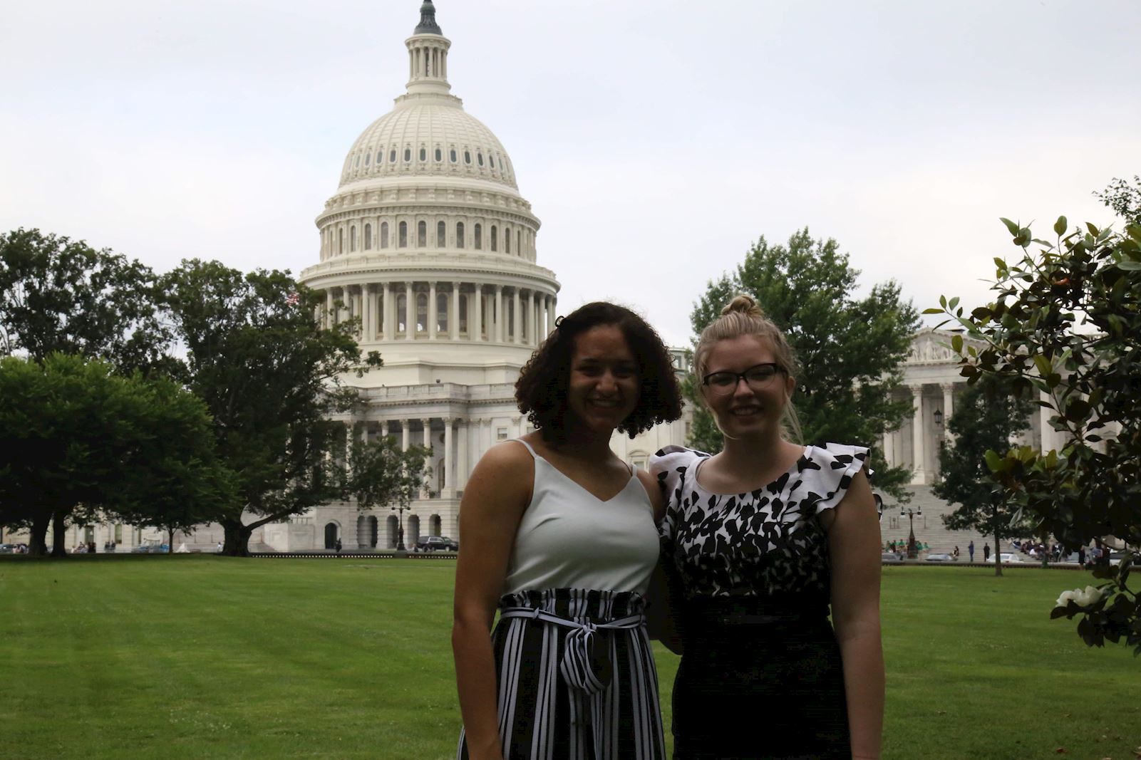 Students in front of US Capitol