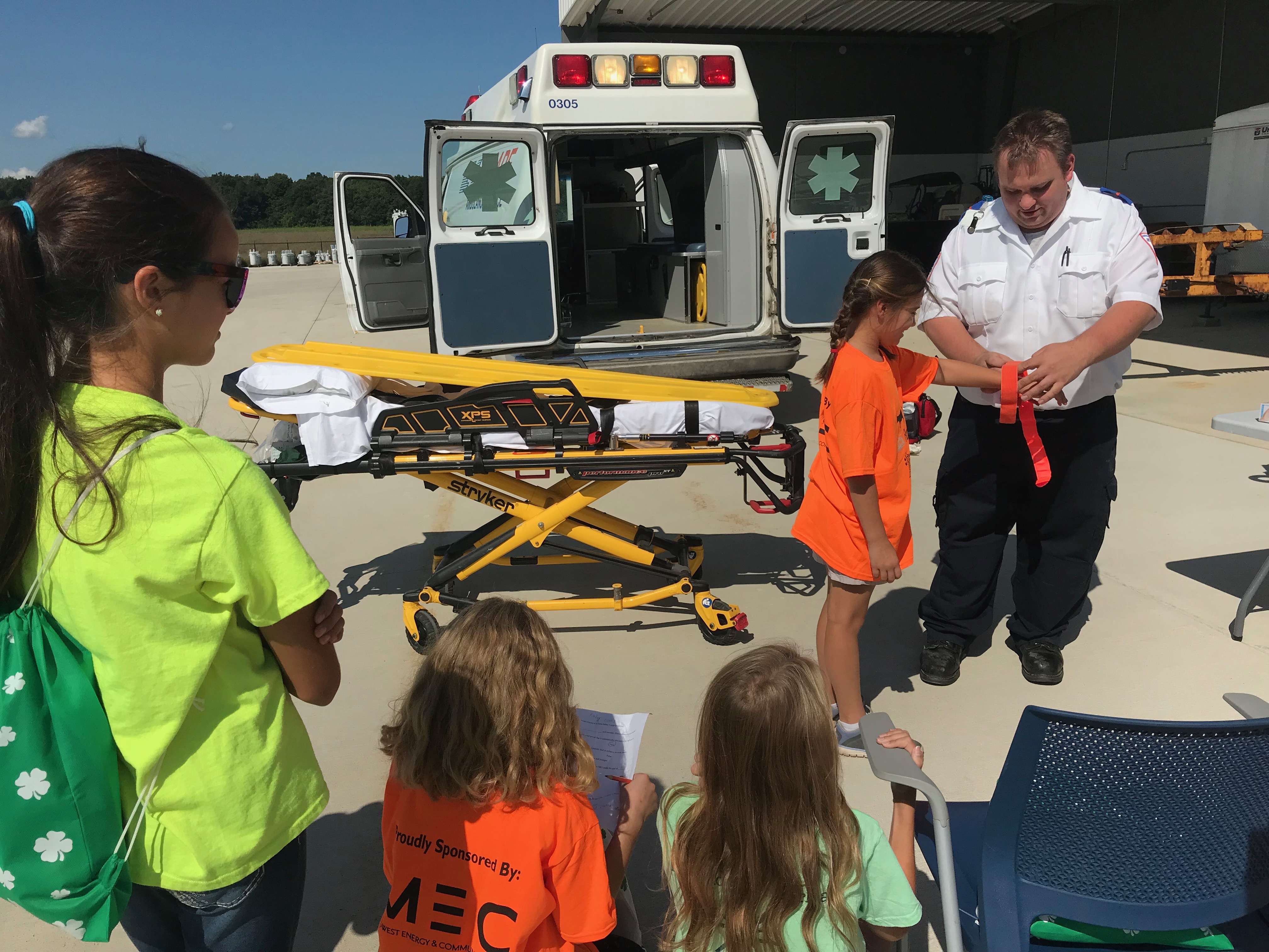 First aid training at Farm Safety Camp