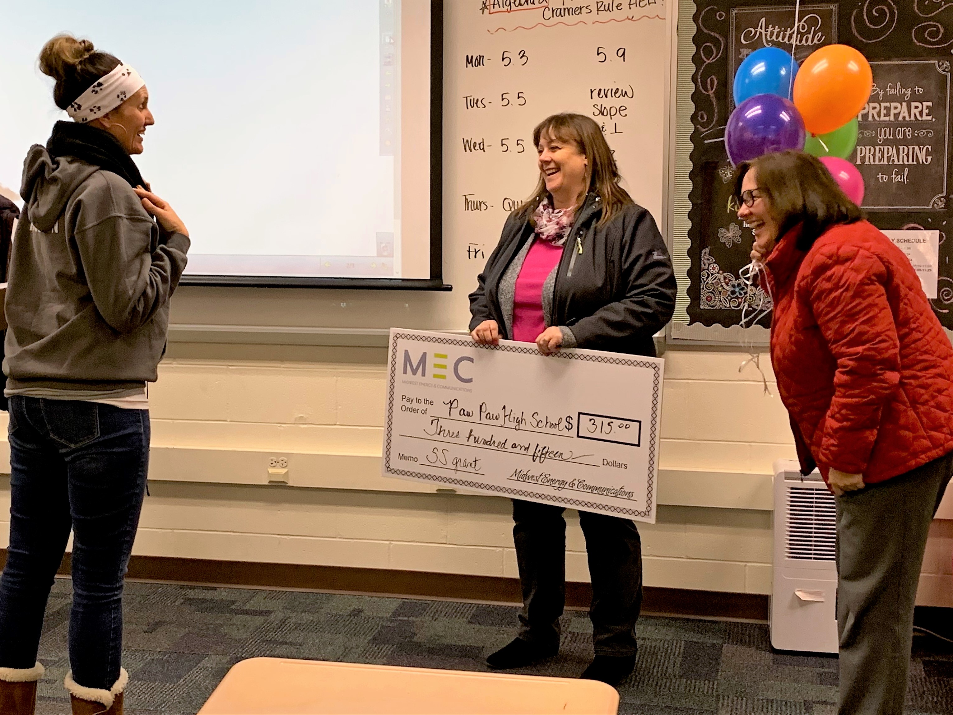 Strengthening Schools Grant presented to Paw Paw teacher